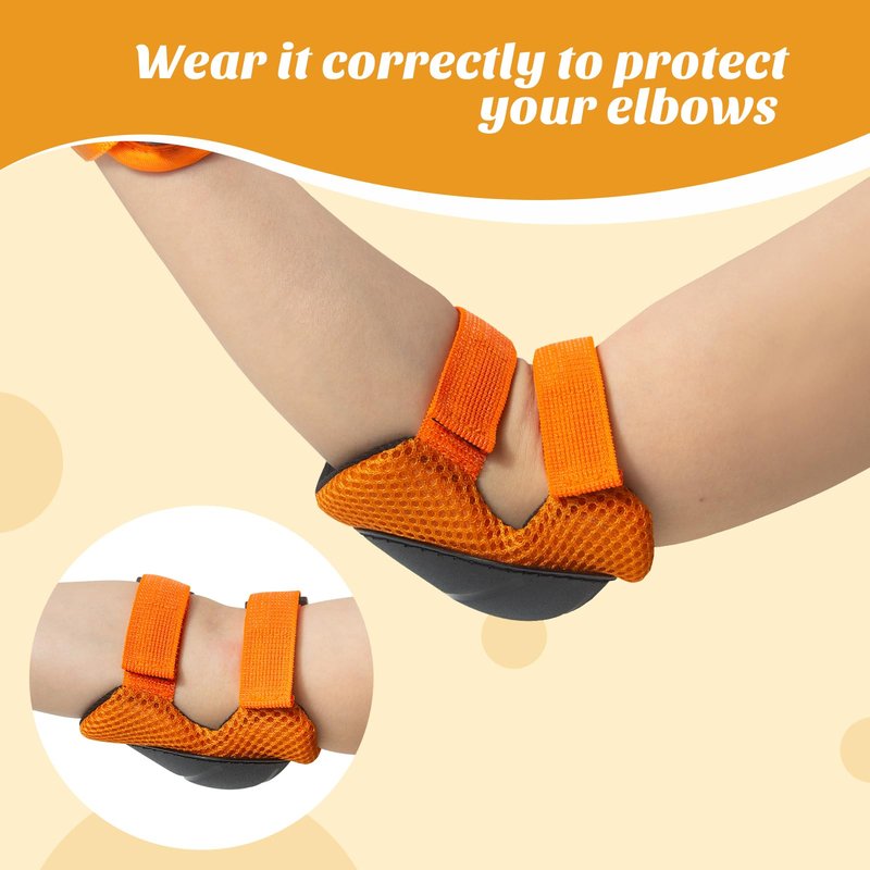 Knee Pads for Kids Knee Pads and Elbow Pads Toddler Protective Gear Set Kids Elbow Pads and Knee Pads for Girls Boys with Wrist Guards 3 in 1 for Skating Cycling Bike Rollerblading Scooter-Orange M
