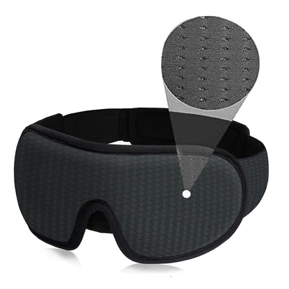 LEEKEN 3D Sleeping Eye Mask - 100% Lights Blockout Sleep Mask for Men Women, Cool Sports Fabric Eye Cover for Travel/Nap/Night Sleeping,Comfortable and Breathable… (mesh-Grey)