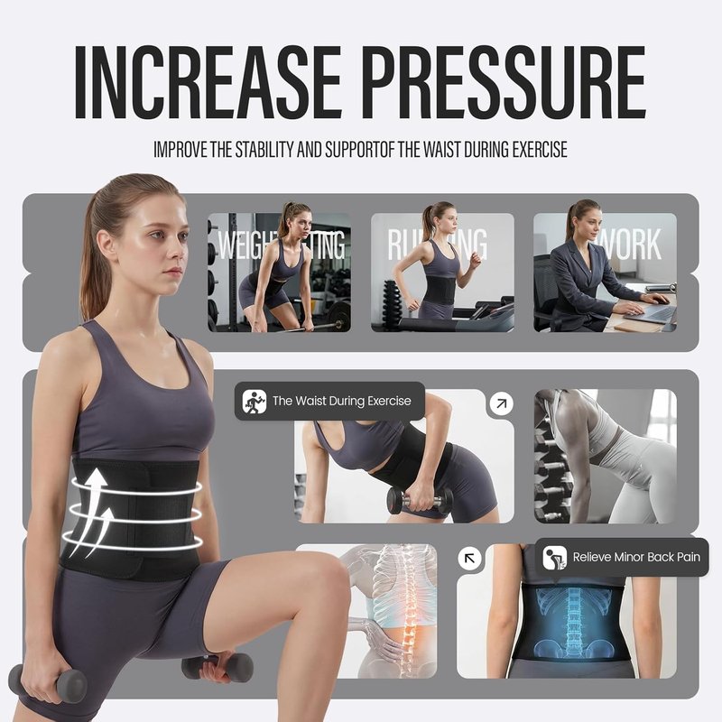 Waist Trainer for Women & Men | Sweat Band for Effective Stomach Weight Loss - Adjustable Trimmer Belt