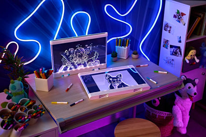 Crayola Ultimate Light Board - White, Kids Drawing Tablet, Holiday & Christmas Gifts, LED Drawing Board, Sketching Art Projector, Toys for Boys & Girls, 6+