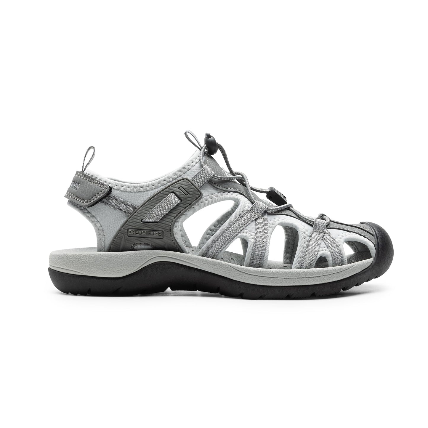 DREAM PAIRS Men's Sandals Hiking Water Sport Athletic Beach Outdoor Comfortable Casual Closed Toe Summer Sandal Shoes,Size 10.5,Light Grey,DMUMST2505