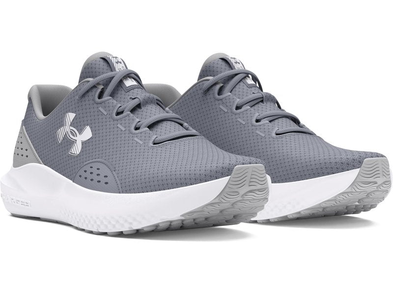 Under Armour Men's Charged Surge 4, (101) Steel/Mod Gray/White, 8.5, US