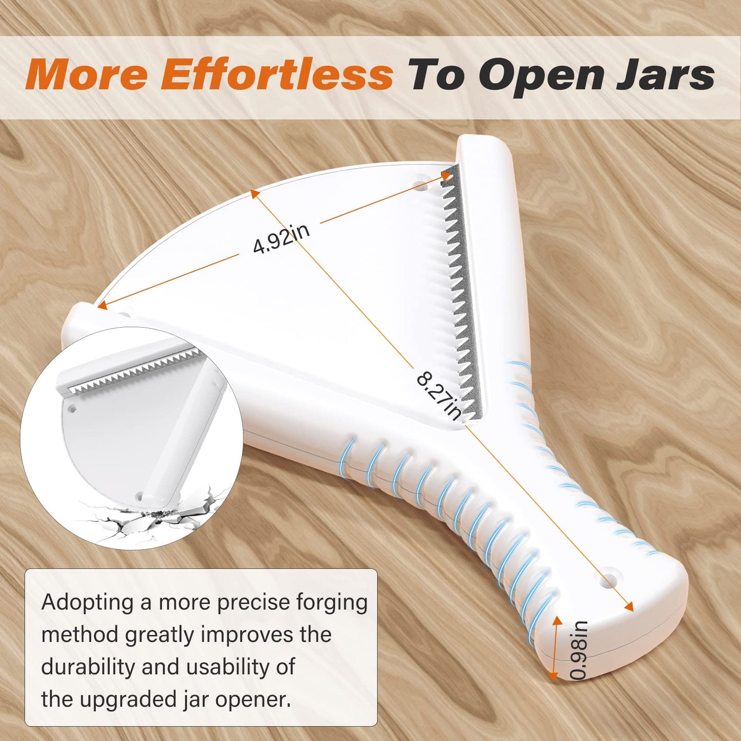 Jar Opener for Weak Hands, Dual Usage | Easy Grip Jar Opener & Under Cabinet Lid Opener, Super Durable Bottle Opener Effortless to Open Any Size Lid, Advanced Jar Lid Opener for Seniors with Arthritis