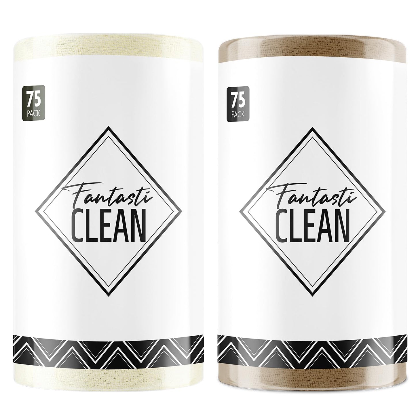 Fantasticlean Microfiber Cleaning Cloth Roll -150 Pack, Tear Away Microfiber Towels, 12" x 12", Reusable, Washable, Ultra Absorbent Dishcloth for Home Supplies, Car, Pet, Kitchen (2 Rolls of Grey)