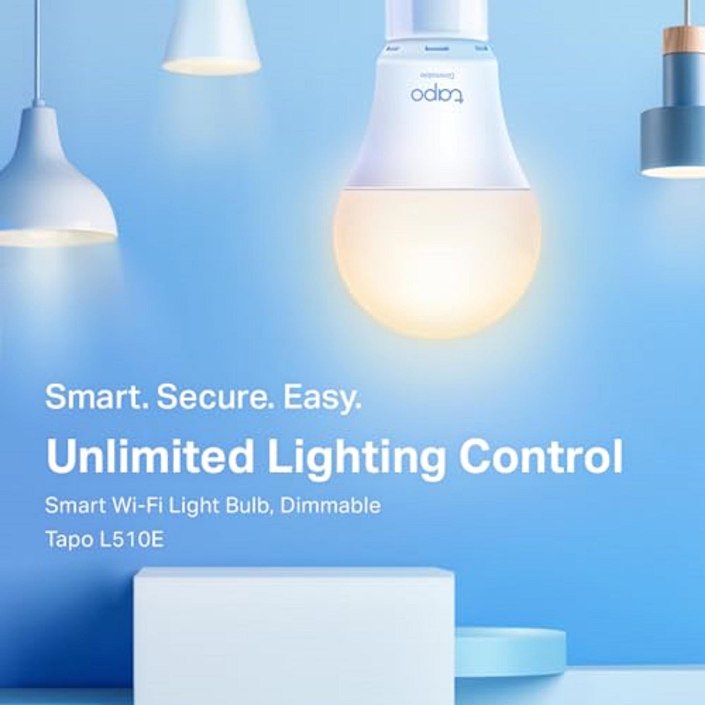 Tapo L510E Smart Bulb, Smart WiFi LED Light, E27, Works with Amazon Alexa(Echo and Echo Dot), Google Home, Dimmable Soft Warm White, No Hub Required [Energy Class F]