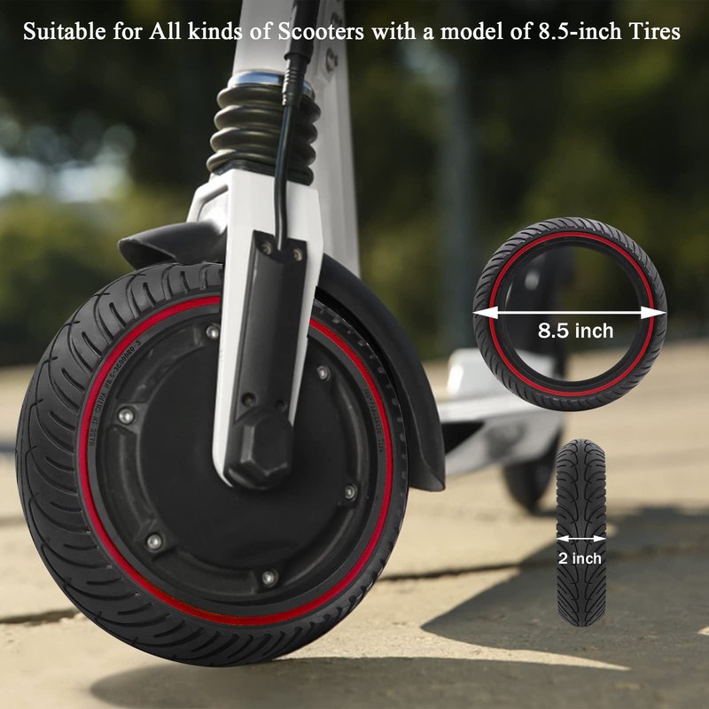 Amitor 2PCS 8.5x2 inches Scooter Solid Tires, Electric Scooter Replacement Wheels Honeycomb Solid Tire, 50/75-6.1 Tire Replacement, 8 1/2 x2 Tire for Xiaomi M365 Pro 1S/Gotrax GXL V2 XR
