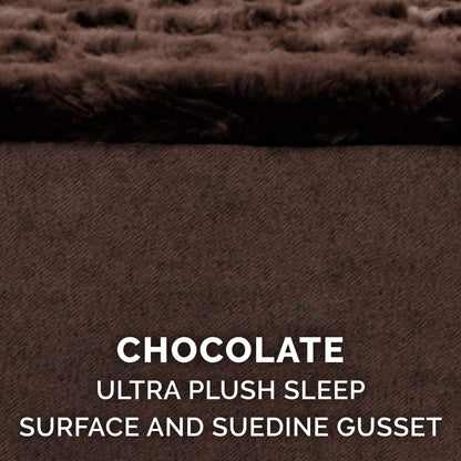 FurHaven Pet Dog Bed | Deluxe Orthopedic Ultra Plush Mattress Pet Bed for Dogs & Cats, Chocolate, Medium
