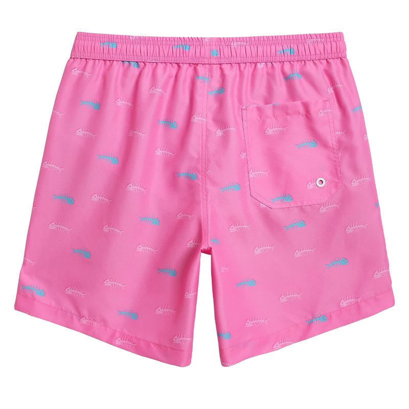 maamgic Mens Swim Trunks Quick Dry Swim Shorts with Mesh Lining Funny Swimwear Bathing Suits 7inch Pink Shark Small