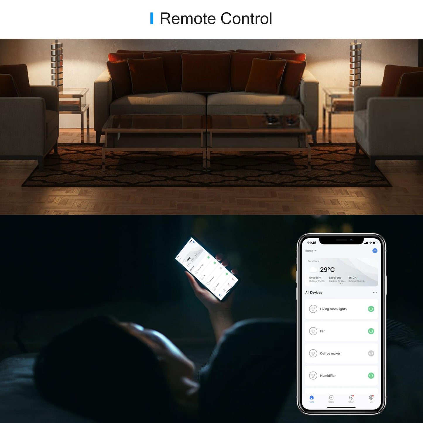 EIGHTREE Smart Plug, Smart Plugs That Work with Alexa and Google Home, Compatible with SmartThings, Smart Outlet with WiFi Remote Control and Timer Function, 2.4GHz Wi-Fi Only, 4 Packs