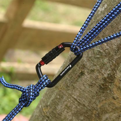 3 inch Locking Carabiner Clips-Twist Auto Lock Caribeener, Heavy Duty Keychain Key carabeaner Hooks, 7075 Aerial Aluminum Ultra Light, for Hammock, Hiking, Yoga Swing, Camping, Backpack, Black,3pack