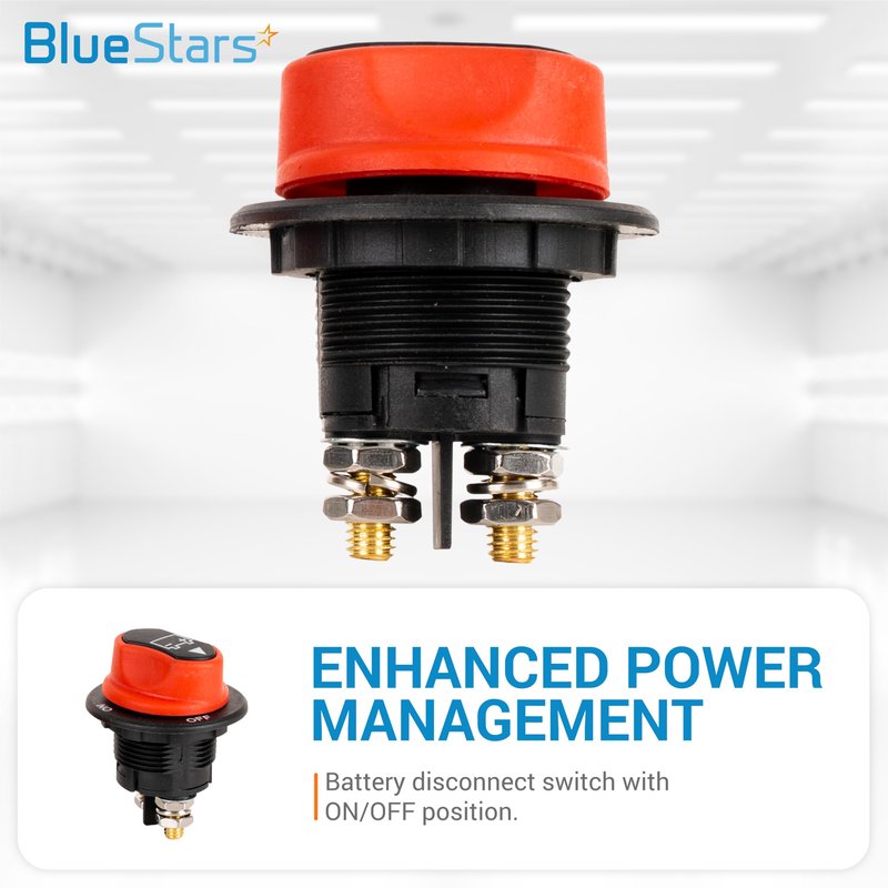 BlueStars 100A Battery Isolator Selector Switch for Boat 150A Intermittent 12V to 32V Water-Proof ON/Off Used for Boats, Marines, Cars, Vehicles, Campers, RV, Motorcycles, Yachts