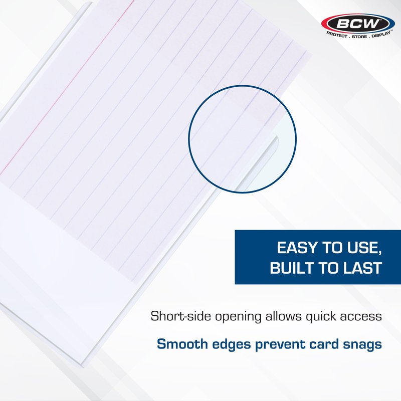 BCW 3.5x5 Topload Holder - 25 Pack | Premium Rigid Plastic Protector Case for Trading Cards, Index Cards, and Photos | Perfect Fit for Transformer TCG, Magic: The Gathering, and More