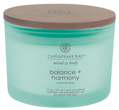 Chesapeake Bay Candle Scented Candle Balance + Harmony (Water Lily Pear) Coffee Table Home Décor