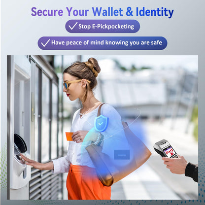 5Pack RFID Blocking Card,Contactless NFC Debit Credit Card Passport Protector blocker,One RFID Card Protects Entire Wallet, without adding bulk Black