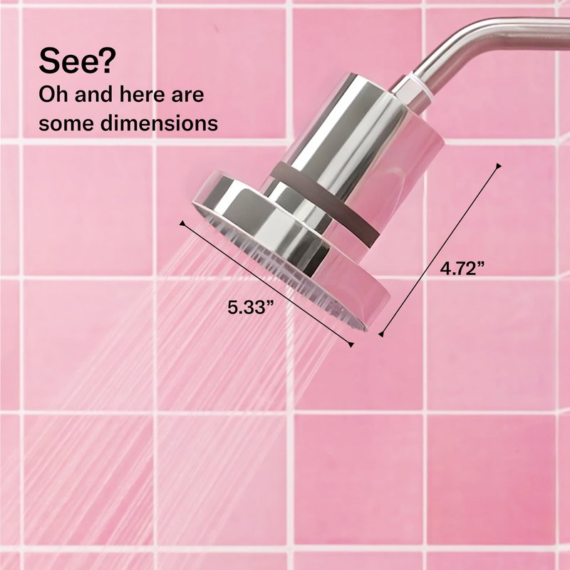The Jolie Filtered SHOWERHEAD with Shower Water Filter System- High Pressure Showerhead, Hair and Skincare Accessory to Improve Beauty and Personal Care Routine (New Brushed Steel)