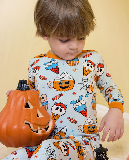 Bamboo Viscose Toddler Halloween Pajamas Boys Girls Kids Baby 2pcs Long-Sleeve Pyjamas Set 5-6Y Snug fit Sleepwear Pjs