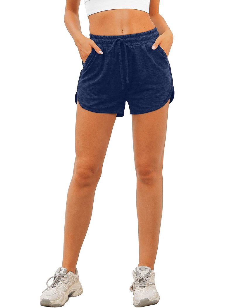 Aloodor Athletic Shorts for Women Running Banded Waist Athletic Shorts XL