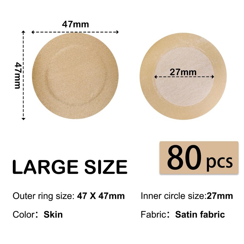 ANAMPION Nipple Covers for Men，80Pcs (40 Pairs) Mens Nipple Cover Hider for Running, Marathon, Gym, Surfing.Central Non-Adhesive, Anti-Chafing, Hypoallergenic, No Show Anti-Chafe Nipple Tape.