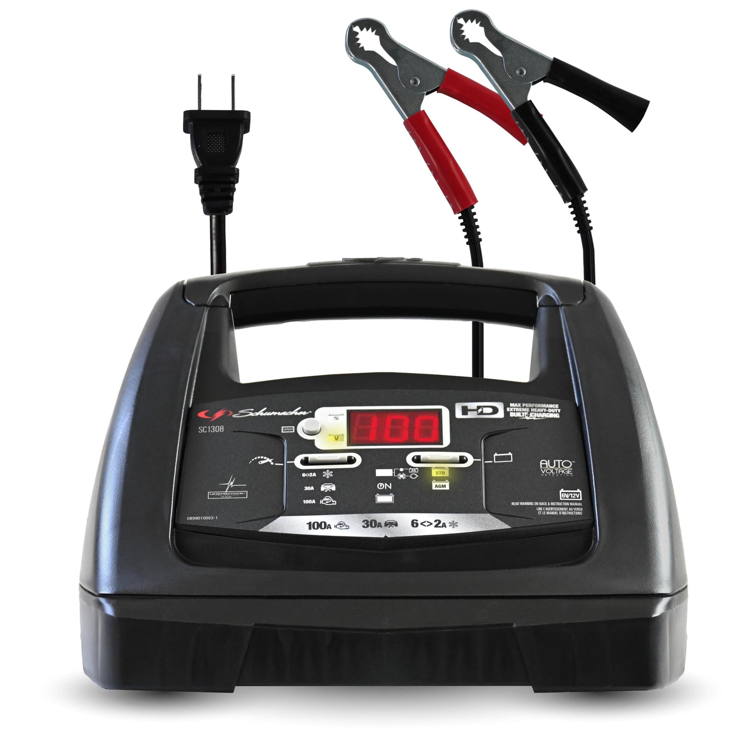 Schumacher Electric 6V / 12V Battery Charger & Engine Starter - Fully Automatic Battery Maintainer & Charger for AGM & Standard Batteries - SC1308