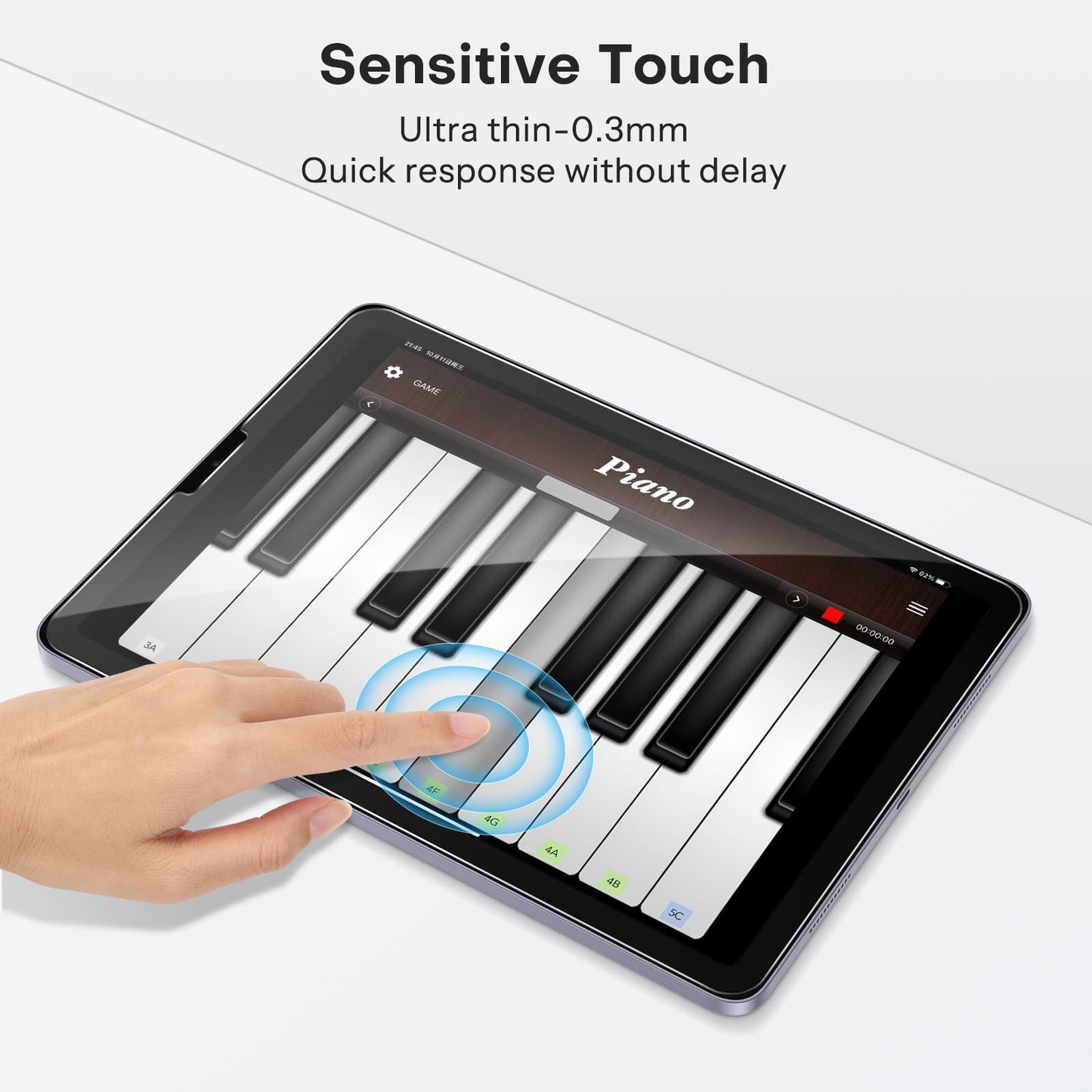 OMOTON Screen Protector for iPad Air 5th 4th Generation (Air 5/4, 10.9 Inch, 2022/2020) iPad Pro 11 Inch (2022/2021/2020/2019) Tablet - Tempered Glass, Case Friendly, Apple Pencil Compatible, 2 Pack
