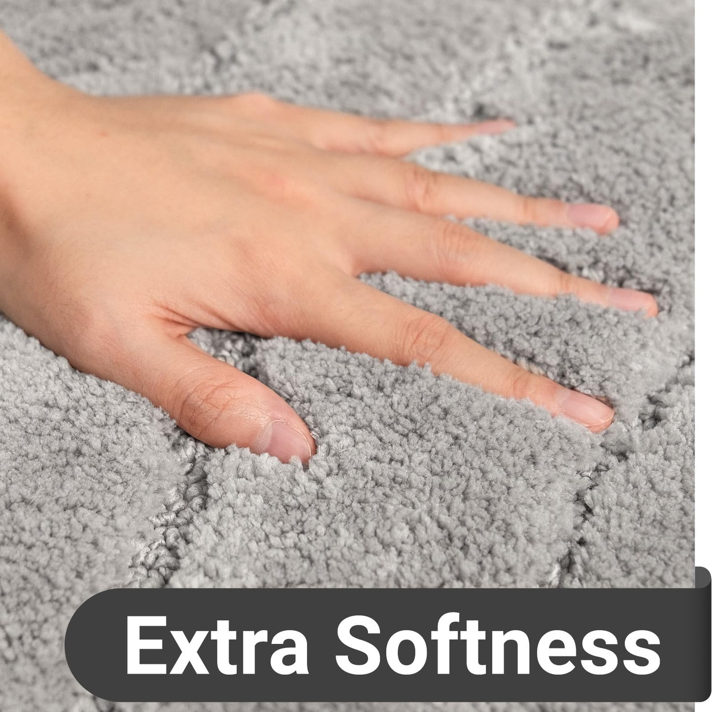 DEXDE Bathroom Rugs Mat Runner 24x60, Light Grey Bath Rugs Ultra Long Non-Slip Machine Washable Quick Dry Bath Mats Large Soft Absorbent Microfiber Carpet for Bathroom Floor Tub Shower