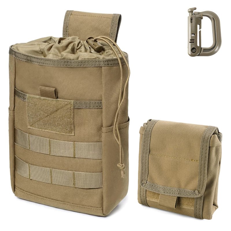 WYNEX Molle Dump Pouch - Tactical Foldable Magazine Utility Roll Up Waist Bag With Drawstring for Belt Pack Accessories
