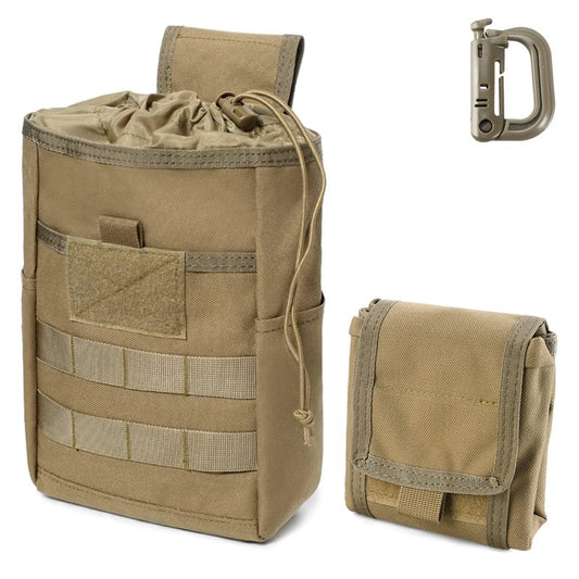 WYNEX Molle Dump Pouch - Tactical Foldable Magazine Utility Roll Up Waist Bag With Drawstring for Belt Pack Accessories