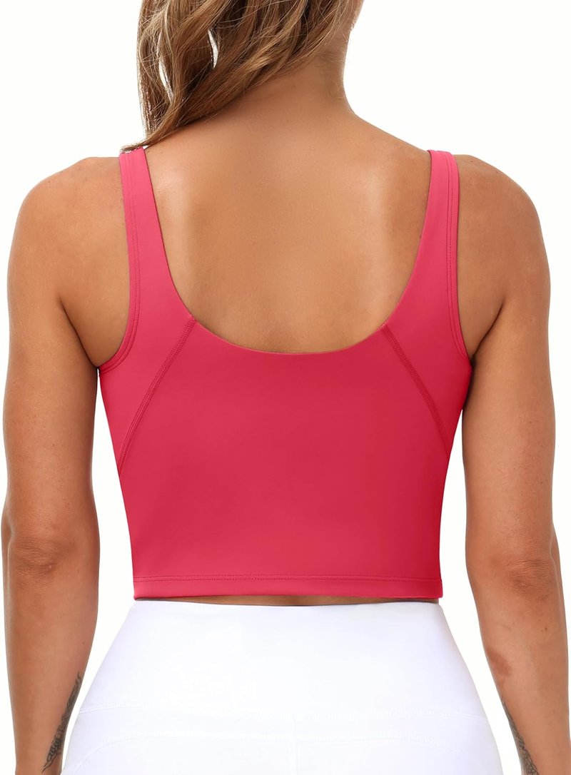 Womens' Longline Sports Bra - Wirefree Padded Design for Medium Support | Comfortable Fit