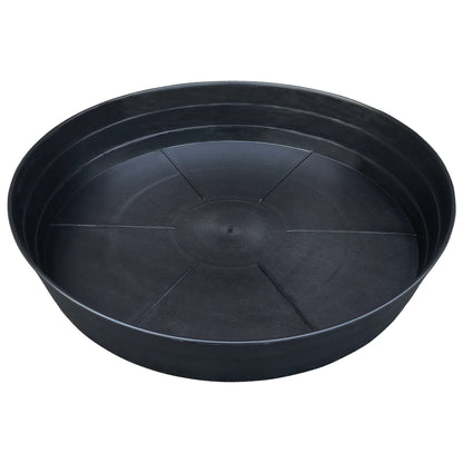 25 Inch Extra Large Planter Saucer, Extra-Deep 4.25 in Black Drip Trays for Flower Pot, Heavy Duty Drainage Tray Indoors No Holes, Plastic Plant Plate Water Catcher for Pots Base 19 20 21 22 in