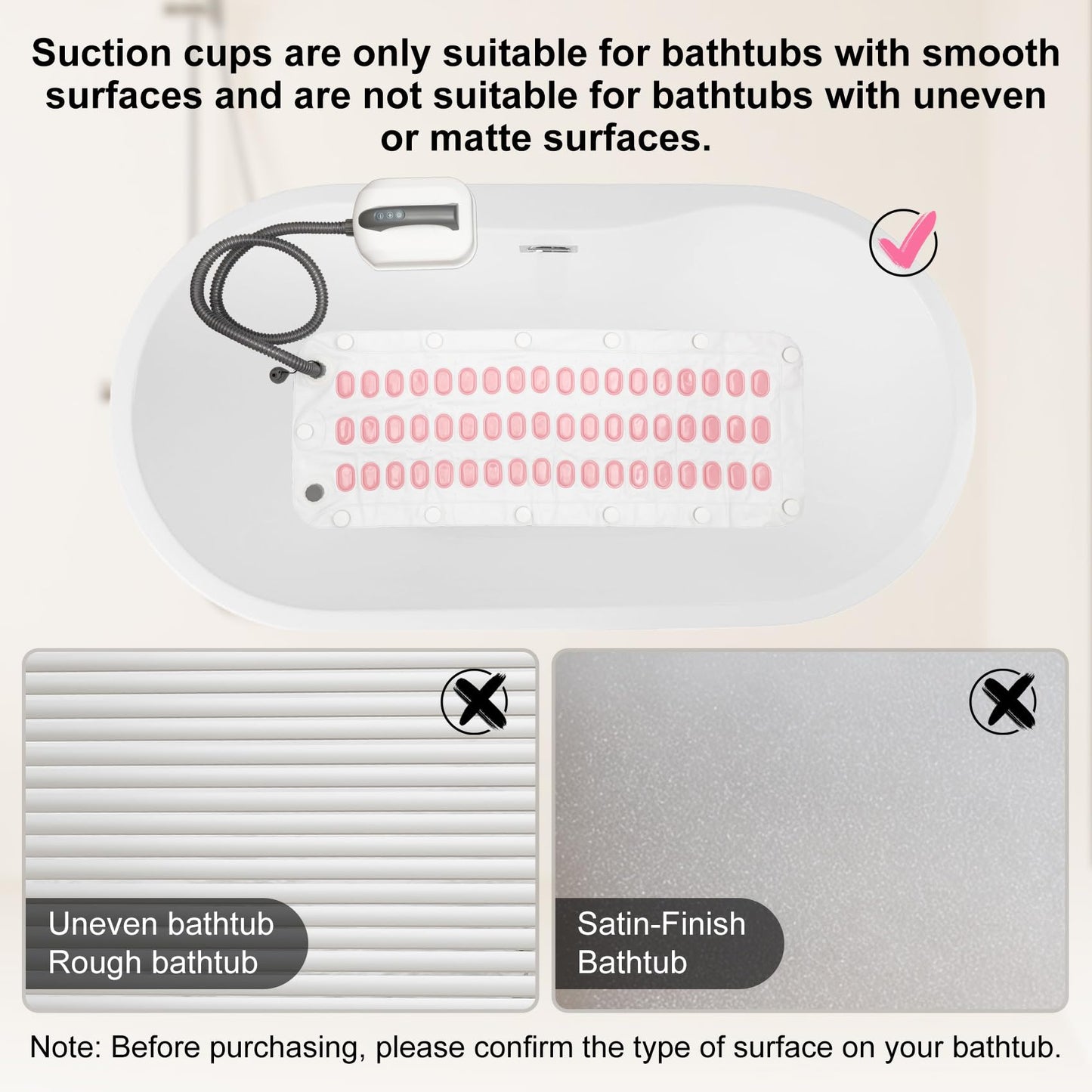 ZSUCC Portable Spa Bubble Bath Massager, Remote Control Adjust 6 Levels