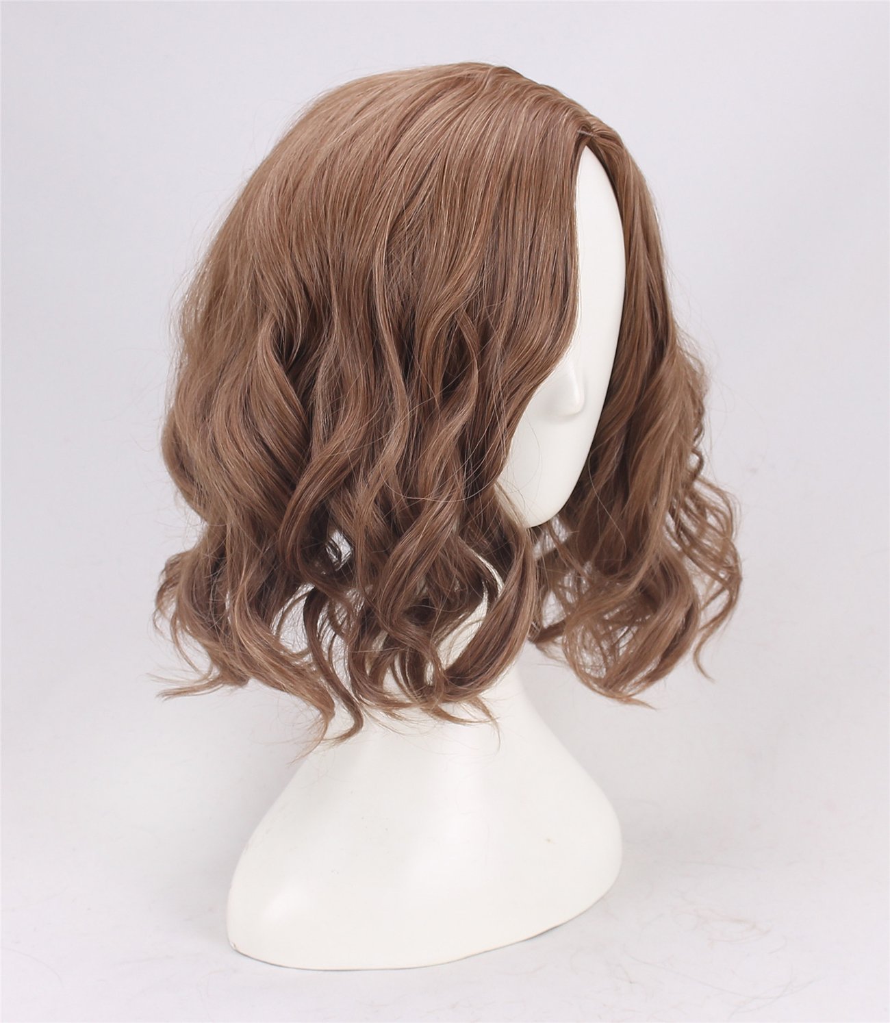 BoMing Man's Short Curly Brown Cosplay Wig Halloween Costume Wig