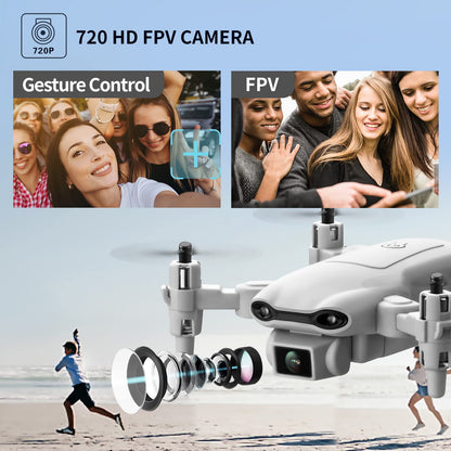 4DV9 Mini Drone with 1080P HD Camera for Kids FPV Live Video RC Quadcopter for Adults Beginners Toys Gifts,Altitude Hold, Waypoints Functions,One Key Start,3D Flips,3 Batteries,Gray