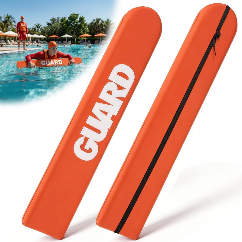 Chonway 2PCS Lifeguard Rescue Tube, 40in Adjustable Life Guard Throwable Flotation Device for Pool Safety, Life Guard Equipment for Home and Commercial Use