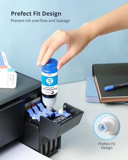 Hiipoo Refill Ink Bottle Replacement for T502 502 Ink for Epson ET-2750 ET2720 ET-2803 ET-2800 ET-3750 ET-4750 ET-3760 ET-4760 ET-2850 ET-4800 ET-3700 ET-15000 Printer
