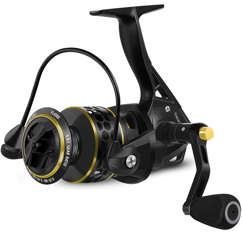 PLUSINNO Fishing Reel, 9 +1BB Spinning Reel, Ultra Smooth Powerful, Lightweight Graphite Frame, CNC Aluminum Spool for Freshwater