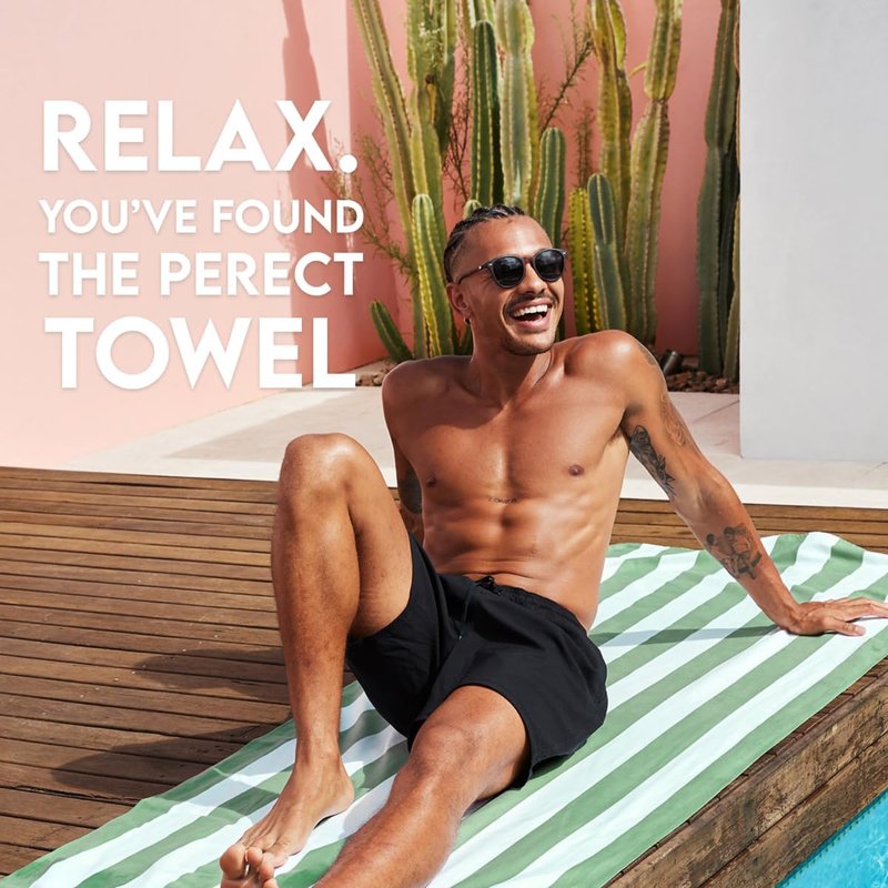 Dock & Bay Extra Large Beach Towel - Quick Dry, Sand-Free, Compact Design | 100% Recycled Material (200x90cm)