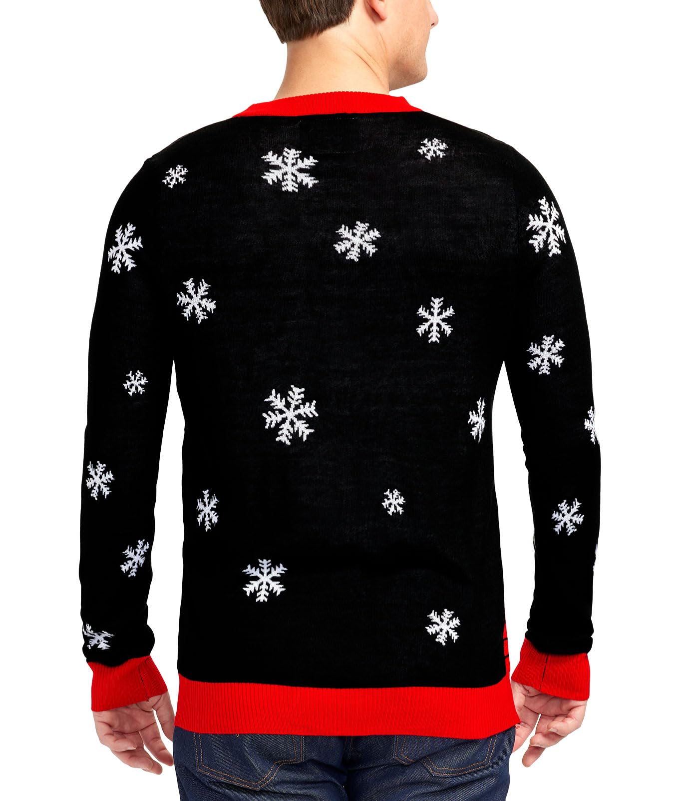 Tipsy Elves Men's Light Up Ugly Christmas Sweater Leaky Roof Santa Taking a Leak LED Pullover Size XX-Large