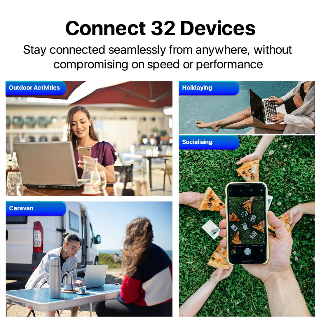 ZTE U10S Pro Blue, 4G+LTE Mobile Wi-Fi 6, unlocked low-cost portable travel WiFi, connects 32 Devices, 3000mAh 10hr Battery life, roams on all world networks, no configuration required
