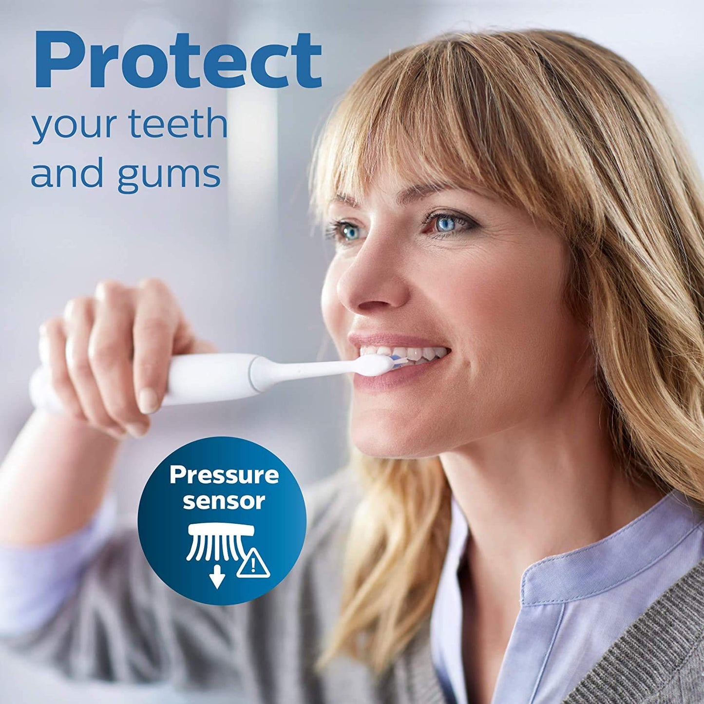 Philips Sonicare ProtectiveClean 5100 Electric Rechargeable Toothbrush with Genuine Philips Sonicare Optimal Gum Health Replacement Toothbrush Heads,White 3-pk