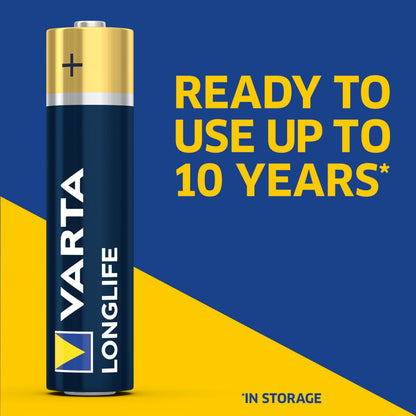 VARTA Longlife AA Batteries (100 Pack), Alkaline Triple A Battery