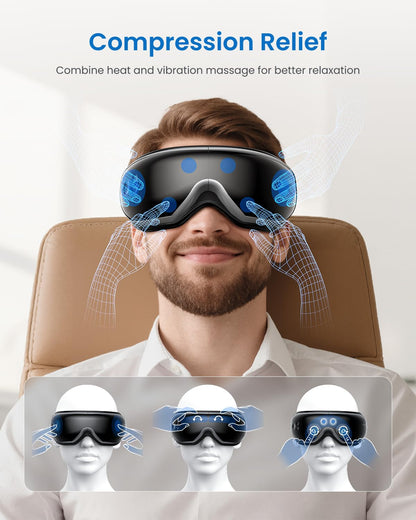 RENPHO Eye Massager with Heat, Valentines Day Gifts for Her Him Birthday Gifts for Women Mom, FSA Eligible HSA Eye Mask for Migraine,Sleep Mask for Dry Eyes Relax, Handheld Massager Eyeris 1