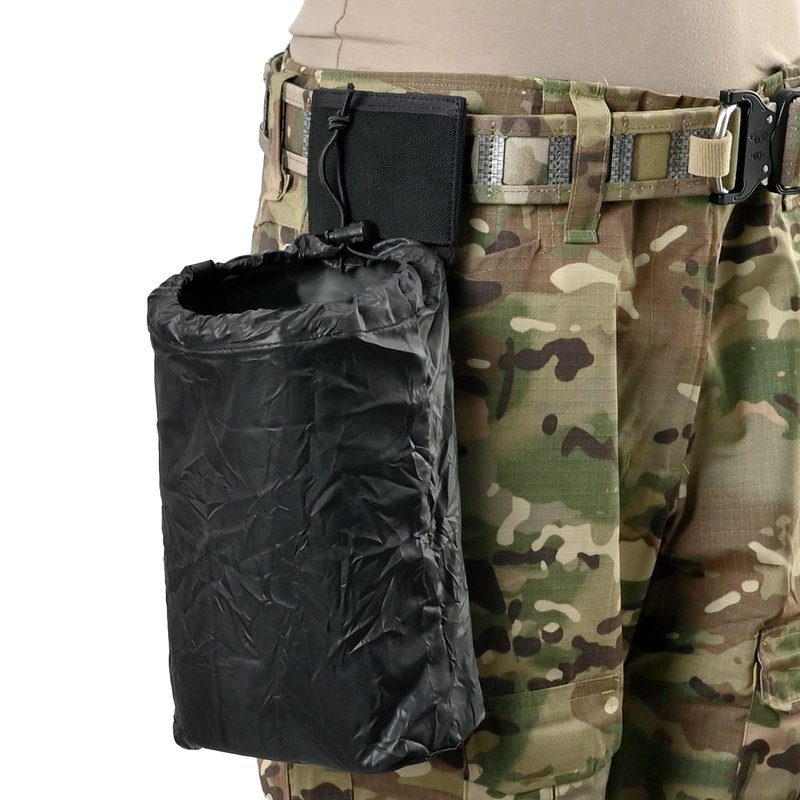 SABADO Micro Molle Dump Pouch,Magazine Utility Pouch Drawstring Ultralight-Mesh Belt Dump Pouches Soft Roll Up Foldable (Black)