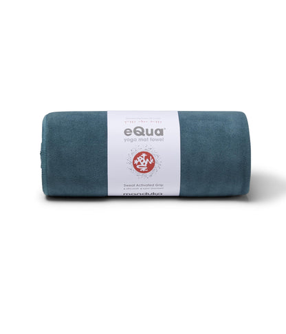 Manduka eQua Hot Yoga Mat Towel - 72" Instant Moisture Activated Grip Ultra Soft Microfiber Quick Dry, Daily Use Ready Lightweight, Travel Friendly Mat Layer 72 x 26.5 inches