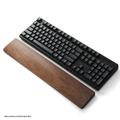 Faluber Wooden Wrist Rest, 17.3-inch Length and 20mm Thickness for Full-Sized Keyboard, Walnut Wood Palm Rest, Ergonomic Design for Mechanical Gaming Keyboard, Stain Resistant (Large, Walnut Wood)