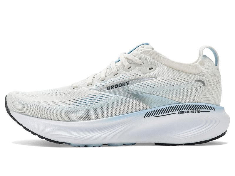 Brooks Women’s Adrenaline GTS 25 Supportive Running & Walking Shoe - Star White/Nantucket/Chrome - 9.5 Medium