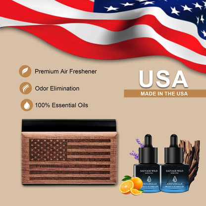 AirPurelle Car Air Freshener with Woody Citrus Scent-90+ Days Long Lasting