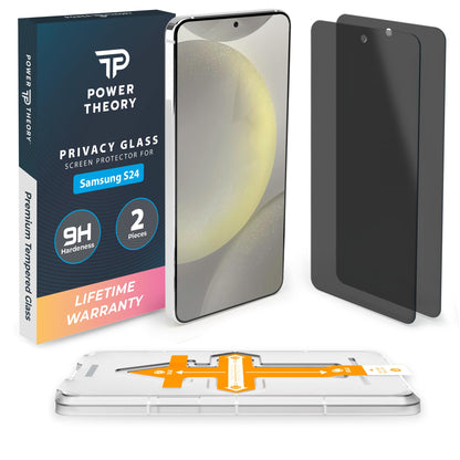 Power Theory Designed for Samsung Galaxy S21 FE 5G Screen Protector Tempered Glass [9H Hardness], Easy Install Kit, 99% HD Bubble Free Clear, Case Friendly, Anti-Scratch, 2 Pack