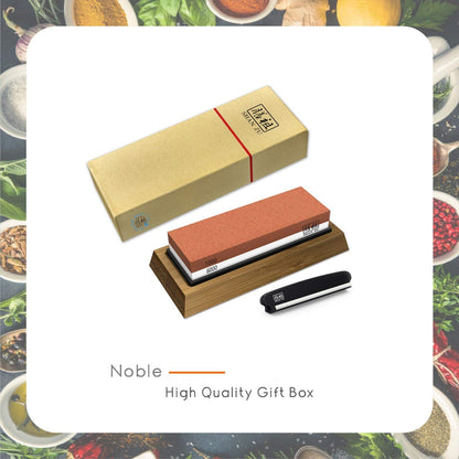 SHAN ZU Sharpening Stone, Whetstone with Angle Guide Non-Slip Bamboo Base grit 1000/6000 Knife Sharpeners, Professional 2-in-1 Wetstone