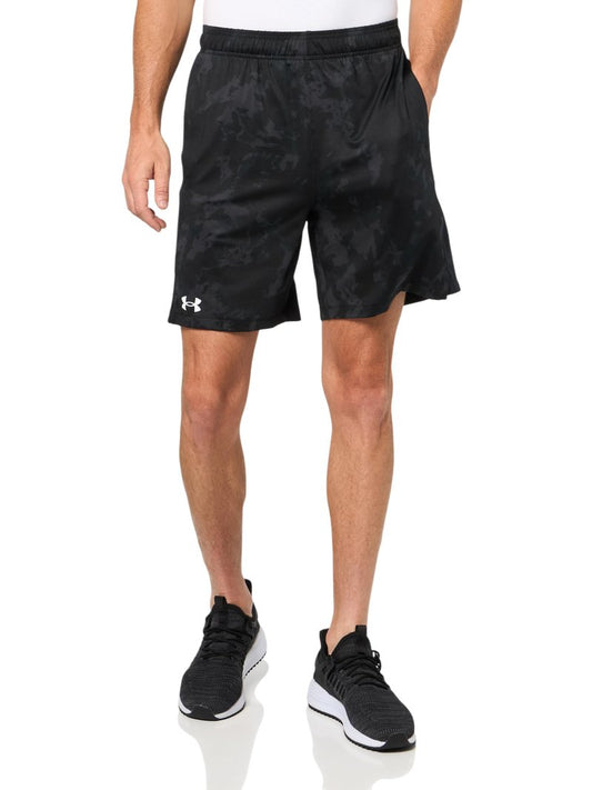 Under Armour Men's Train Stretch 2.0 Printed Shorts, (003) Black / / White, Large