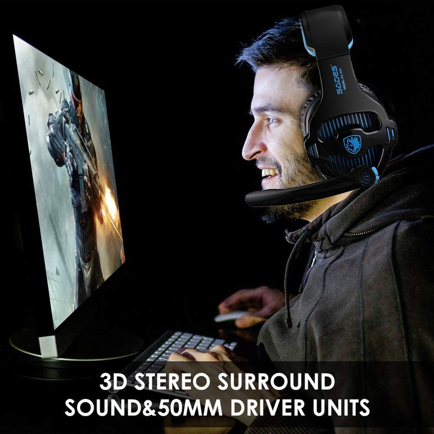 Gaming Headset for Xbox one PS4 (Black)